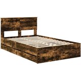  Okvir za krevet s ladicama Dimljeni hrast 120 x 190 cm - Dimljeni hrast 120 x 190 cm | shoptok.hr