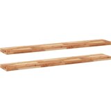 vidaXL Plutajuće police 2kom s uljnim premazom 160x20x4cm drvo bagrema - Uljni premaz 160 x 20 x 4 cm 2 1 | shoptok.hr