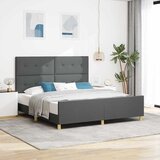  Krevetna konstrukcija Tamno siva 180 x 200 cm tkanina | shoptok.hr