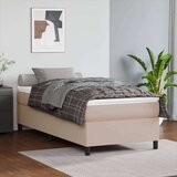  Box spring postelja z vzmetnico kapučino 90x200 cm umetno usnje, (20724483) Cene