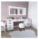 Hanah home Duru 1600-55 Matte White Make-Up Table | Eponuda.com