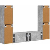  Set TV komoda 6 pcs Betonski sivi Konstruirano drvo | Eponuda.com