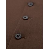 Ombre Men's suit vest with classic detailing and lining - brown | Shoptok.si