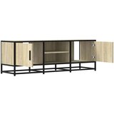 vidaXL TV omarica sonoma hrast 120x35x41 cm inženirski les in kovina | Shoptok.si