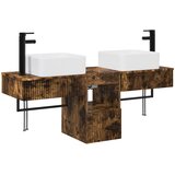  Set ormarića za kupaonicu 3 kom. Dimljeni hrast 53 x 35 x 39 cm | shoptok.hr