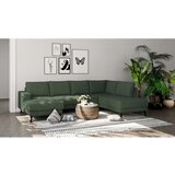 Ghado Temno zelena kotna sedežna garnitura (desni kot/v obliki črke "U") Fynn – | Shoptok.si