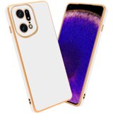 Cadorabo Ohišje, združljivo z Oppo FIND X5 PRO in bleščeča bela - zlata - Zaščitni ovitek iz prožnega silikona TPU in z zaščito kamere, (20859867) | Shoptok.si