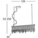  Kolarz 104.87.5 - Kristalni luster na sajli STRETTA 7xG9/40W/230V sjajni hrom | Eponuda.com