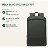 Bruno Poslovni ranac Rodman, Proširiv 8-11 cm, Odeljak za laptop, 15", Maslinasti Cene