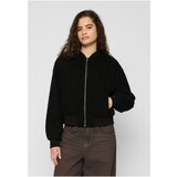 Urban Classics Women's Oversized Jacket Sherpa Bomber Jacket Black Cene