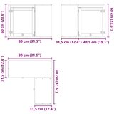  Cabinet s policom Med 80 x 80 x 60 cm Čvrsto borovo drvo | shoptok.hr