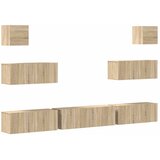  7-dijelni set TV ormarića boja hrasta sonome konstruirano drvo | shoptok.hr