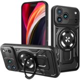 Onasi Silikonski ovitek Armor Ring MagSafe za iPhone 17 Pro Max - črn | Shoptok.si