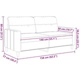  Dvosjed od tkanine svjetlosivi 140 cm Siva | Shoptok.si