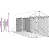 Vanjski kavez za pse s krovom srebrni 2x6x2,5 m pocinčani čelik | shoptok.hr
