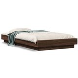 vidaXL Okvir za krevet s LED svjetlima boja hrasta 100 x 200 cm drveni | shoptok.hr