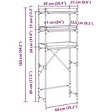  Polica za pralni stroj 67 x 25 x 163 cm Konstruiran les, (5000064705) | Shoptok.si