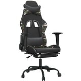 Masažni gaming stol z oporo za noge črn in kamuflažen um. usnje, (21152227) | Shoptok.si