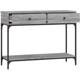  Konzolni stol siva boja hrasta 100x34,5x75 cm konstruirano drvo | shoptok.hr