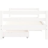  Okvir za dječji krevet s ladicama bijeli 80x160 cm od borovine | shoptok.hr