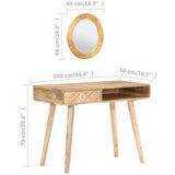 vidaXL toaletni stolić 100 x 50 x 76 cm od masivnog drva manga | shoptok.hr