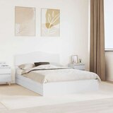  Postelja s shranjevanjem Bela 140 x 200 cm Konstruiran les, (5000104925) | Shoptok.si