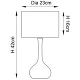  Endon 61192 - prigušiva stona lampa PICCADILLY 1xE14/40W/230V mat hrom/siva | Eponuda.com
