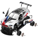  Licencirani auto na daljinsko upravljanje i sastavljanje 1:18 BMW M8 GTE - bijeli - 66 elemenata | shoptok.hr