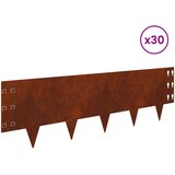  Ograda oko Travnjaka 30 pcs 100 x 30 cm Čelik Rđa | Eponuda.com