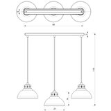  Luster na sajli SVEN 3xE27/15W/230V bela | Eponuda.com
