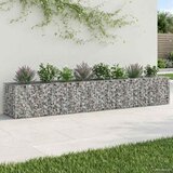  Gabionski uzdignuti krevet 2 pcs Srebrno 340 x 60 x 55 cm | shoptok.hr