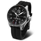 Vostok Europe muški space race automatik crni srebrni sportski ručni sat sa crnim silikonskim kaišem ( yn55/325a662s ) cene
