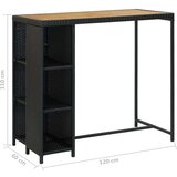  5-dijelni vrtni barski set od poliratana s jastucima crni | shoptok.hr