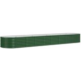 Furnova Visoka greda iz prašno premazanega jekla 368x80x36 cm zelena, (21921482) | Shoptok.si