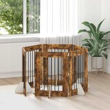  Vrata za pse s postoljem 6 pcs Dimljeni hrast 60 x 80 cm | Eponuda.ba