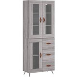 Maison Chic Visoka Komoda - Predalnik siva sonoma 69,5x34x180 cm inženirski les, (21719754) | Shoptok.si