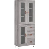 MAISON CHIC Visoka Komoda - Predalnik siva sonoma 69,5x34x180 cm inženirski les, (21719754)