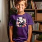 CAMISETA Majica sa štampanim printom Cam 398, Dečija, Patlidžan Cene