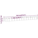  Povišena vrtna gredica od pocinčanog čelika 544x100x36 cm smeđi | shoptok.hr