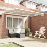 vidaXL Ročna Retraktibilna Tenda Bež 350x250 cm | Shoptok.si