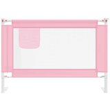 vidaXL sigurnosna ograda za dječji krevet ružičasta 100x25 cm tkanina | shoptok.hr