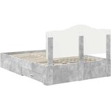  Krevetna konstrukcija s ladicama Betonski sivi 160 x 200 cm | shoptok.hr