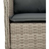  5-dijelni vrtni blagovaonski set od poliratana s jastucima sivi | shoptok.hr