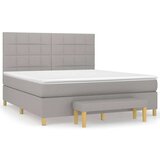  Box spring postelja z vzmetnico svetlo siva 180x200 cm blago, (20788913) | Shoptok.si
