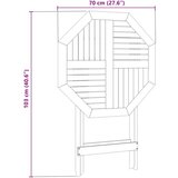 vidaXL sklopivi vrtni stol Ø70x75 cm od masivnog bagremovog drva | shoptok.hr