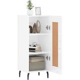  Komoda sjajna bijela 34,5 x 34 x 90 cm od konstruiranog drva Slike