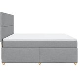  Krevet s oprugama i madracem svjetlosivi 200 x 200cm od tkanine | shoptok.hr