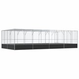  Kavez za ptice s produžetkom srebrni 832x414x212 cm čelični | Eponuda.com