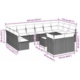  13-dijelni set vrtnih sofa poliratan s jastucima svijetlosivi | shoptok.hr