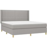  Krevet box spring s madracem svjetlosiva 160x200 cm tkanina | shoptok.hr